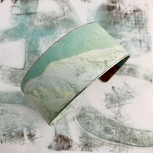 Snow Covered Mountain Upcycled Tin Cuff