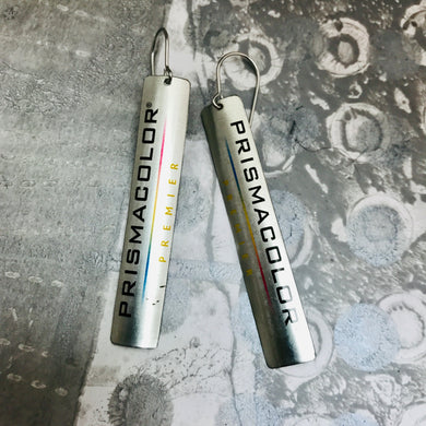 Prismacolor Long Narrow Tin Earrings