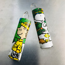 Load image into Gallery viewer, Snoopy, Woodstock &amp; Linus Narrow Rectangle Tin Earrings