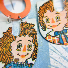 Load image into Gallery viewer, Raggedy Ann &amp; Andy Chunky Horseshoe Tin Earrings