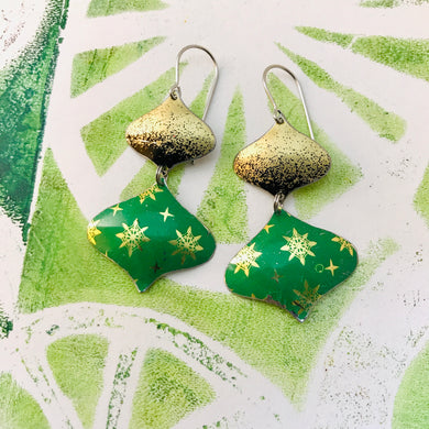 Paris Greens & Gold Rex Ray Zero Waste Tin Earrings