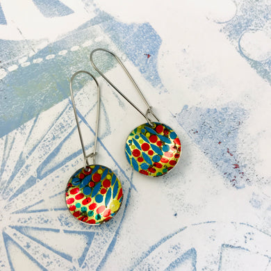Vintage Mosaic Medium Basin Tin Earrings