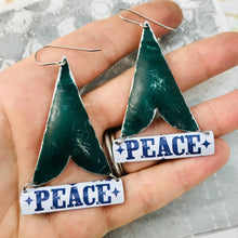 Load image into Gallery viewer, Peace Trees Tin Earrings