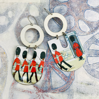Queen’s Guards Chunky Horseshoes Zero Waste Tin Earrings