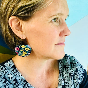 Schooner in Port Recycled Tin Earrings