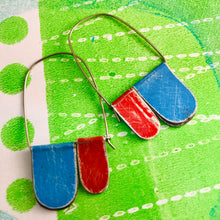 Load image into Gallery viewer, Sky &amp; Scarlet Arch Dangle Tin Earrings