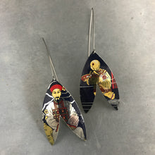 Load image into Gallery viewer, Japanese Scene Upcycled Tin Earrings