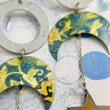 Load image into Gallery viewer, Blue Moon Upcycled Tin Earrings