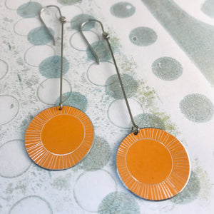 Dreamsicle Hand Etched--Drop Earrings