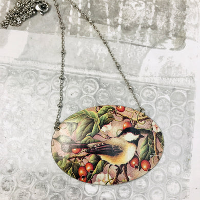 Chickadee Zero Waste Tin Circle Necklace