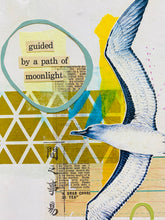 Load image into Gallery viewer, Guided By Moonlight   •  Collage on Upcycled Book Cover