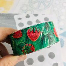 Load image into Gallery viewer, Strawberry Field Upcycled Tin Cuff