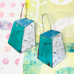 Edifice Turquoise Upcycled Tin Earrings