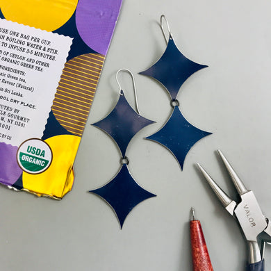 Retro Mod Upcycled Tin Earrings