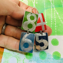 Load image into Gallery viewer, 86 45 Mixed Rectangles Tin Earrings