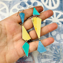 Load image into Gallery viewer, Butter &amp; Seas Small Narrow Kites Recycled Tin Earrings