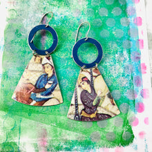 Load image into Gallery viewer, Persian Musicians Small Fans Zero Waste Tin Earrings
