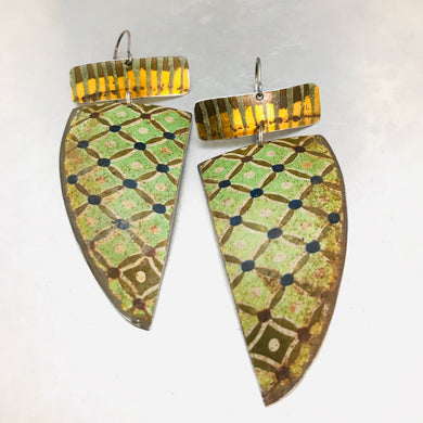 Vintage Treasure Box and Golden Lines Zero Waste Tin Earrings