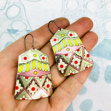 Load image into Gallery viewer, Santa Fe House Shape Golden Tin Earrings