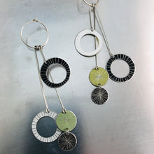 Load image into Gallery viewer, Starburst Rings in Mixed Neutrals Upcycled Tin Earrings