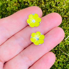 Load image into Gallery viewer, Tiny Blossoms Tin Post Earrings