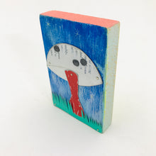 Load image into Gallery viewer, Red Stemmed Mushroom Tiny Tin Art