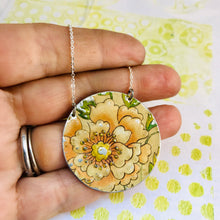 Load image into Gallery viewer, Vintage Pink Blossom Zero Waste Tin Necklace
