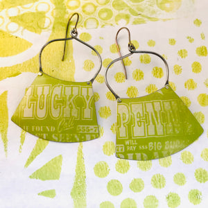 Lucky Penny Zero Waste Tin Earrings