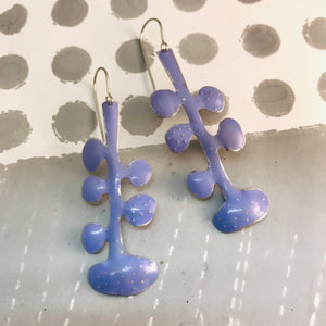 Lilac Matisse Leaves Upcyled Tin Earrings