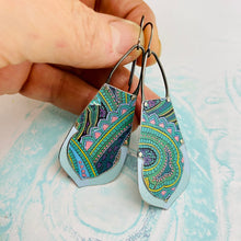 Load image into Gallery viewer, Jade Paisleys Recycled Tin Earrings