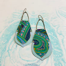 Load image into Gallery viewer, Jade Paisleys Recycled Tin Earrings