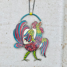 Load image into Gallery viewer, Fancy Rooster Upcycled Tin Necklace