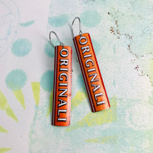 Load image into Gallery viewer, Originali Narrow Rectangle Tin Earrings