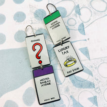 Load image into Gallery viewer, Monopoly Board Recycled Tin Earrings
