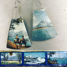 Load image into Gallery viewer, Sea to Shining Sea Upcycled Vintage Tin Earrings