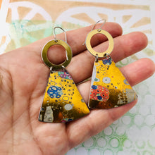 Load image into Gallery viewer, Klimt Small Fans Zero Waste Tin Earrings
