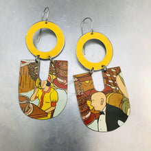 Load image into Gallery viewer, Let Them Eat Cake Chunky Horseshoes Zero Waste Tin Earrings
