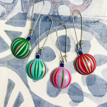 Load image into Gallery viewer, Bright Round Christmas Ornaments Shorter Tin Earrings