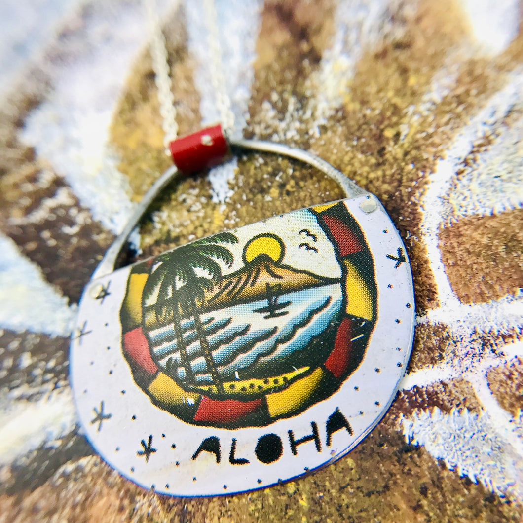 Aloha Island Zero Waste Tin Necklace