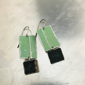 Rustic Matte Moss & Midnight Zero Waste Tin Earrings