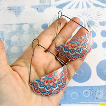 Load image into Gallery viewer, Mandala Recycled Tin Earrings