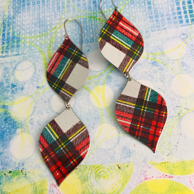 Ogee in Dress Stewart Tartan Zero Waste Tin Earrings