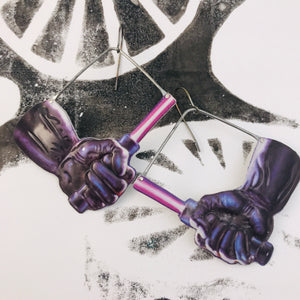 Darth Gloves & Lightsaber Upcycled Tin Earrings