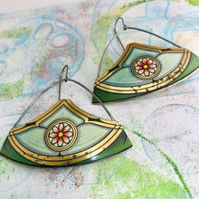 Load image into Gallery viewer, Pink Blossom Nouveau Upcycled Earrings