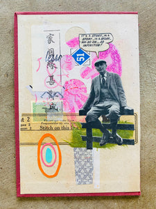 Ad Infinitum   •  Collage on Upcycled Book Cover