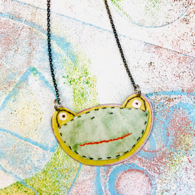 Froggy Recycled Tin Necklace