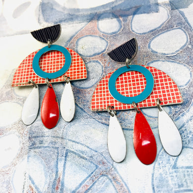 Mixed Circles Tin Post Earrings