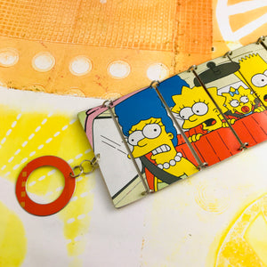 The Simpson’s Family Upcycled Tin Bracelet