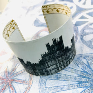 Downton Abbey Upcycled Wide Tin Cuff