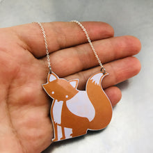 Load image into Gallery viewer, Orange Fox Zero Waste Tin Necklace